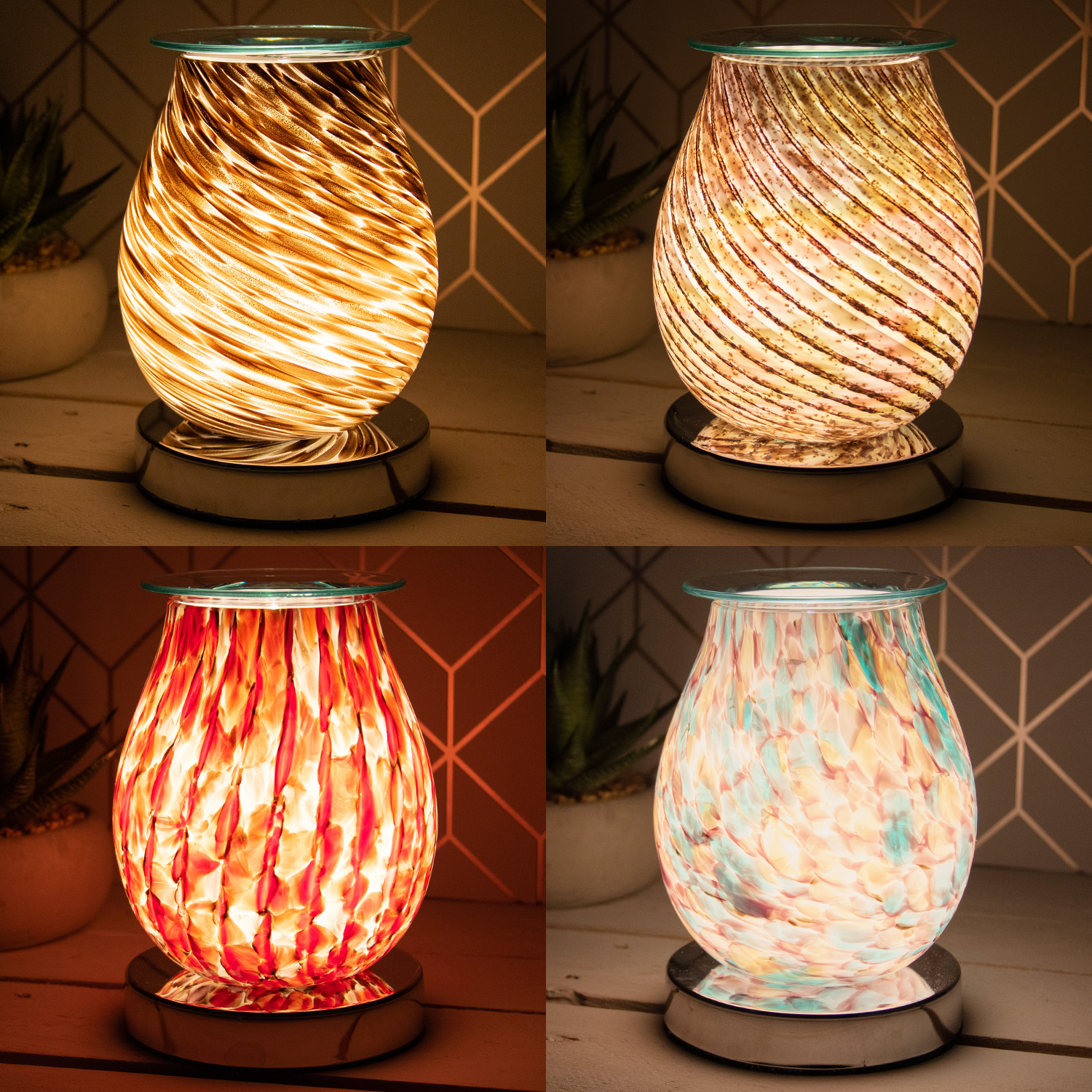 Desire Aroma Electric Wax Melt Burner 3D Touch Lamp Night Light Tart